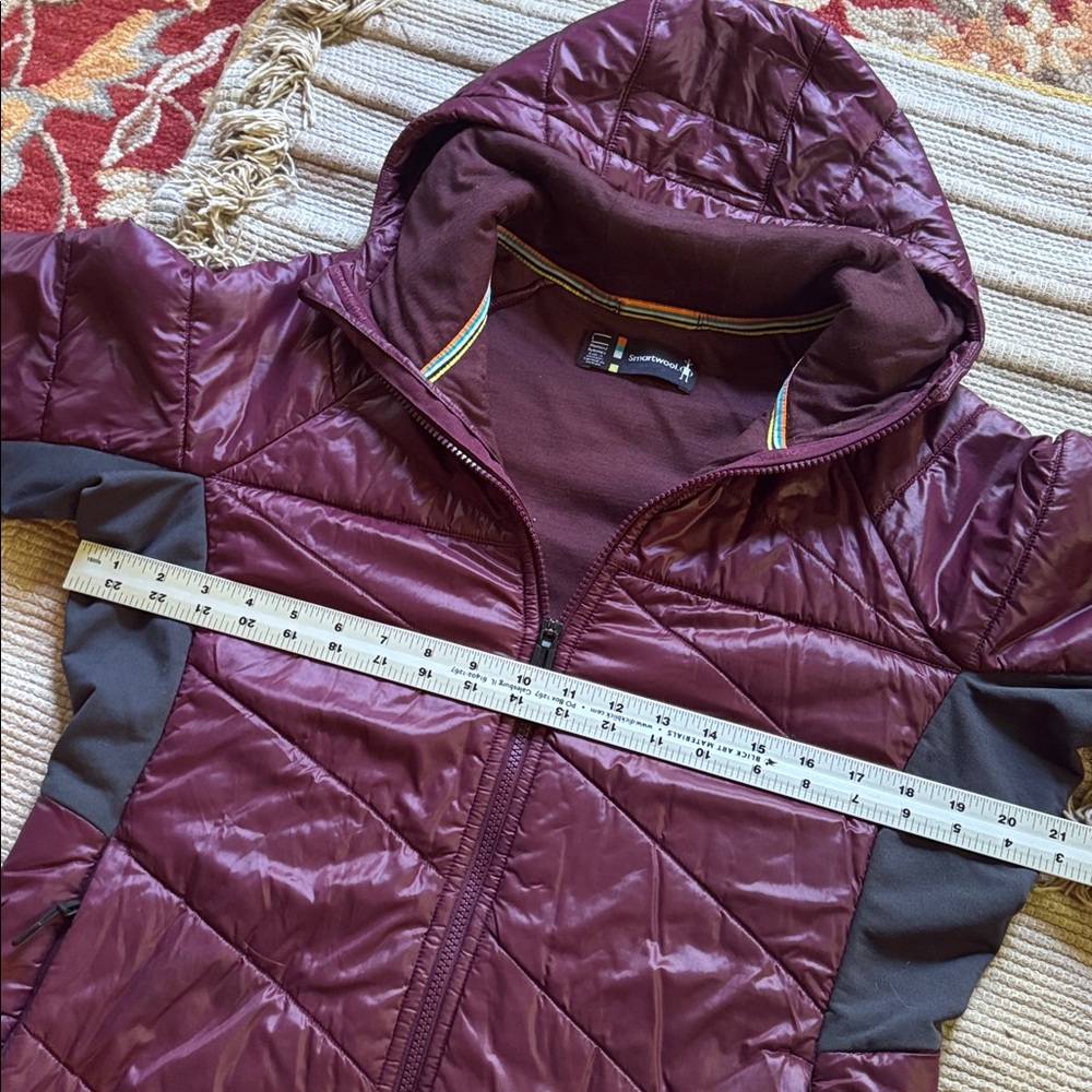Smartwool Jacket smartloft wool loft gorgeous Wine burgundy fig NEW Women’s L - Picture 7 of 13